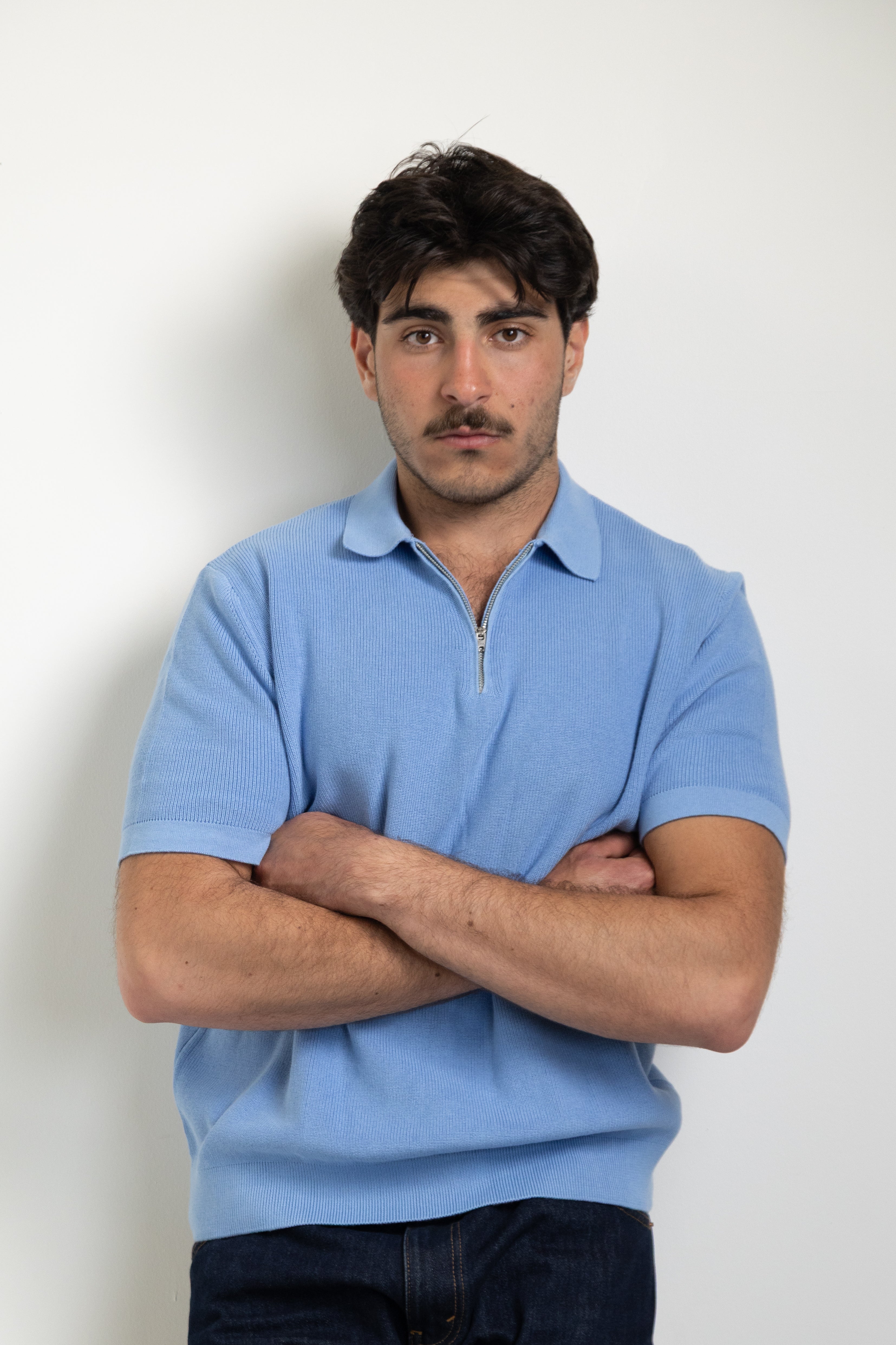 Zip-up polo