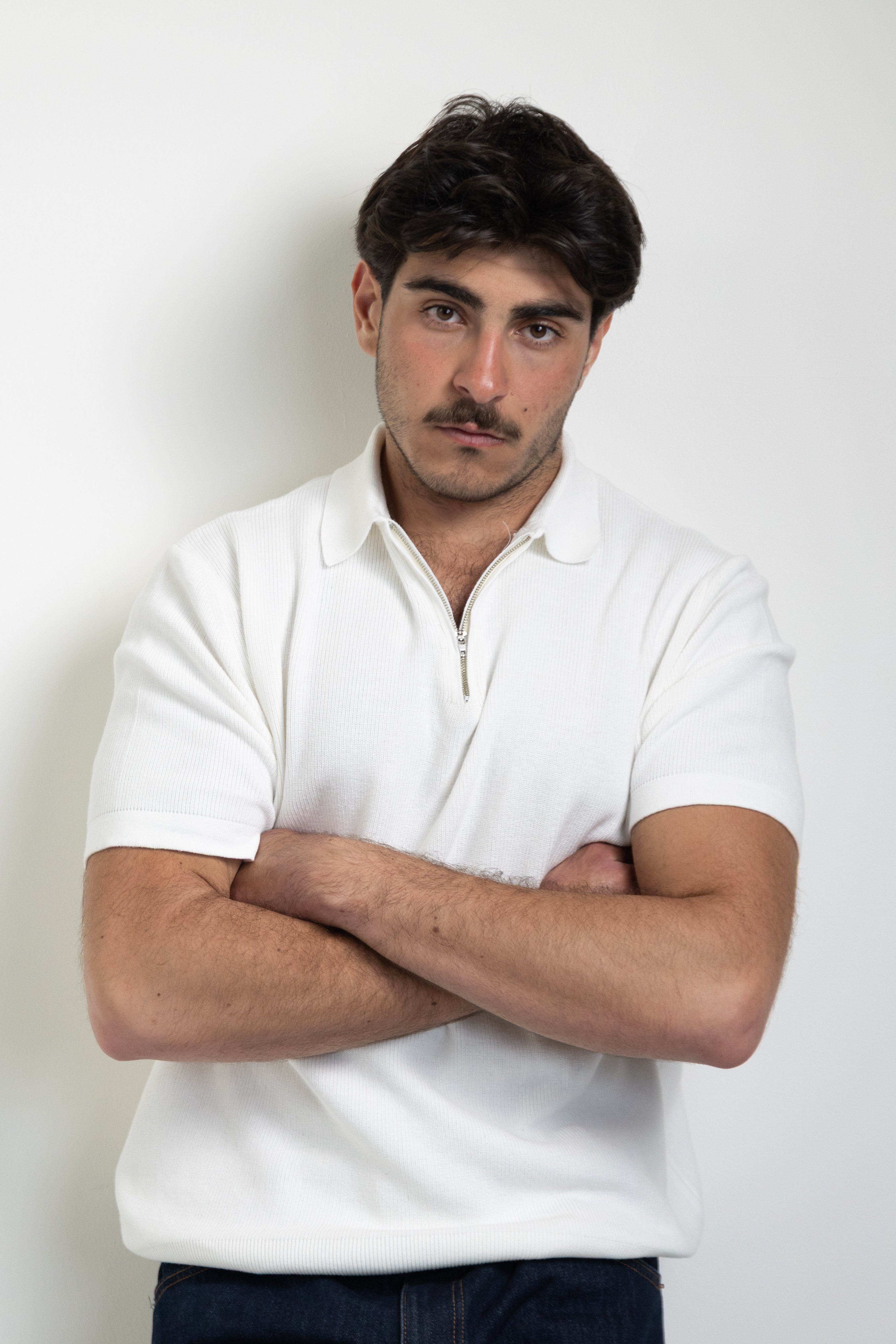 Zip-up polo