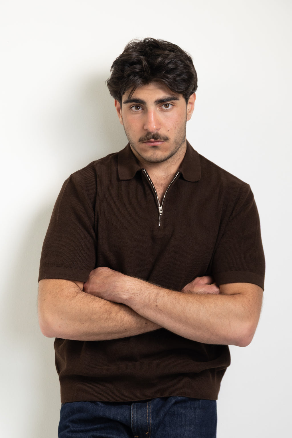 Zip-up polo