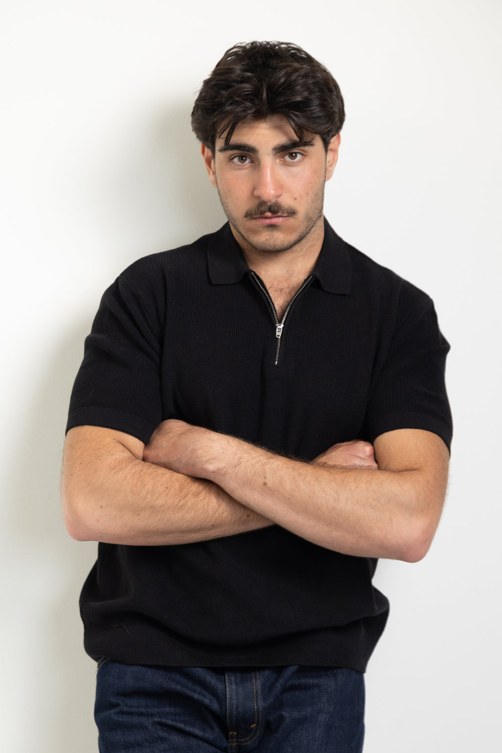 Zip-up polo