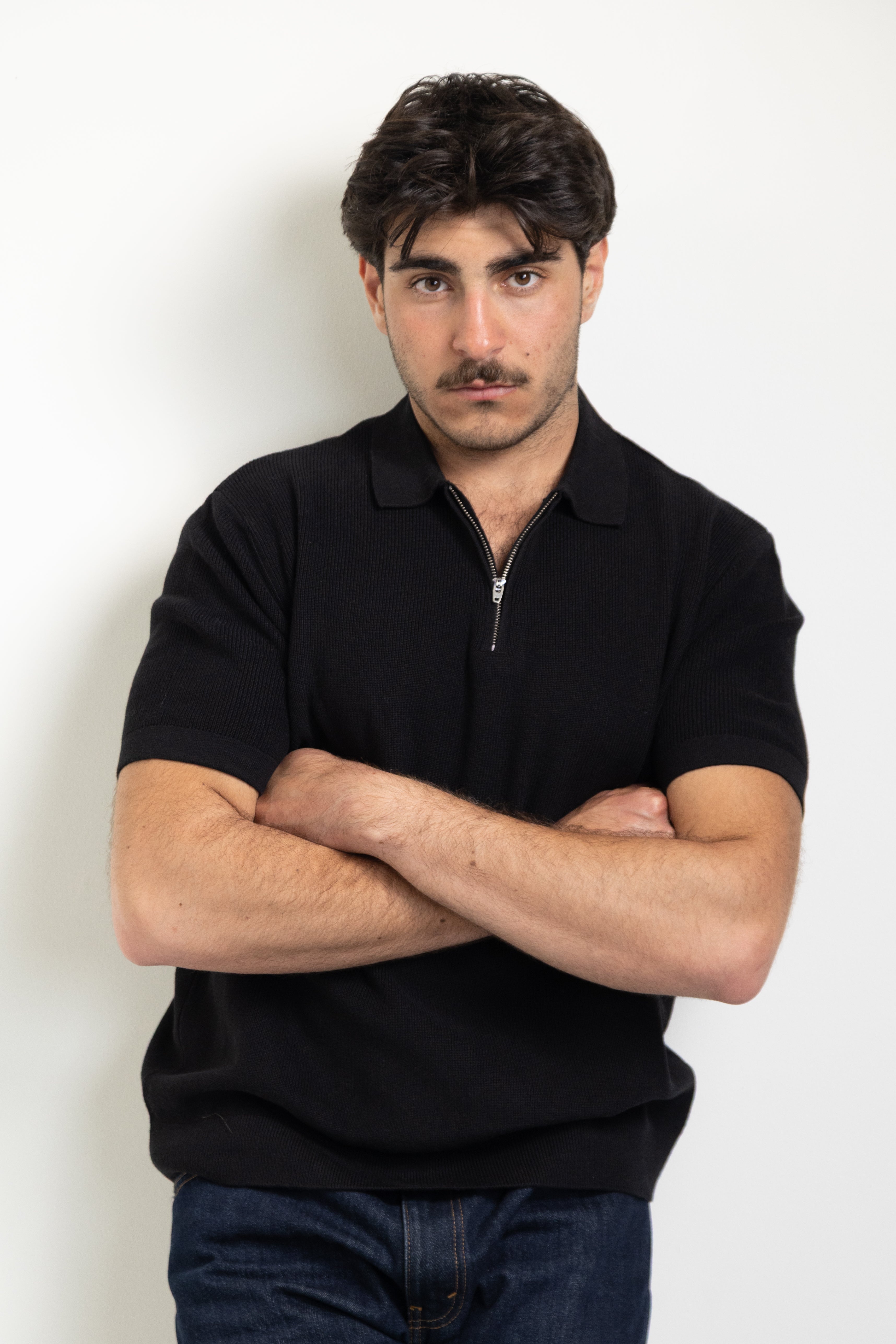 Zip-up polo